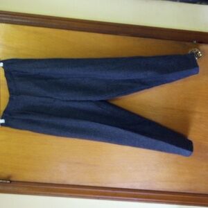 Ilyza, Size 14, Wool blend pants, tapered legs, pockets, gray, blue, cream